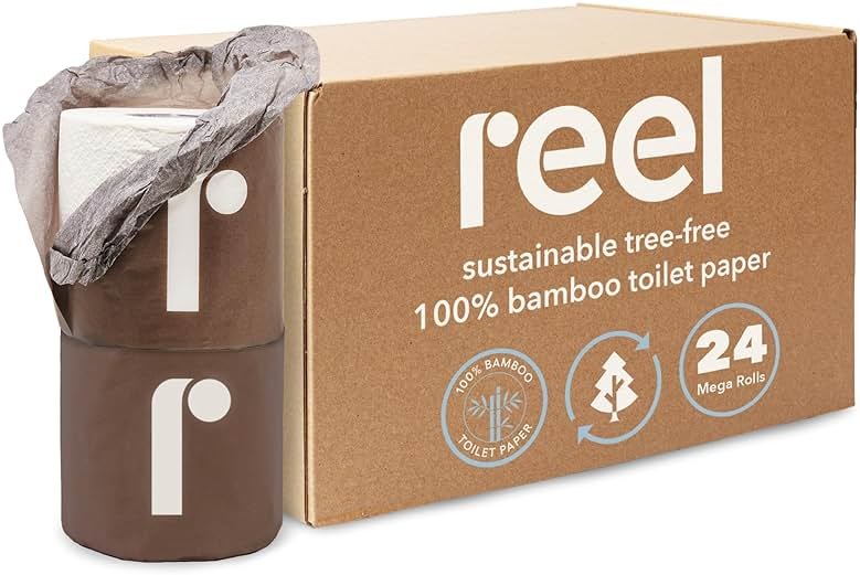 Reel, Tree-Free, 100% Bamboo Toilet Paper (Box of 24) - Product Image
