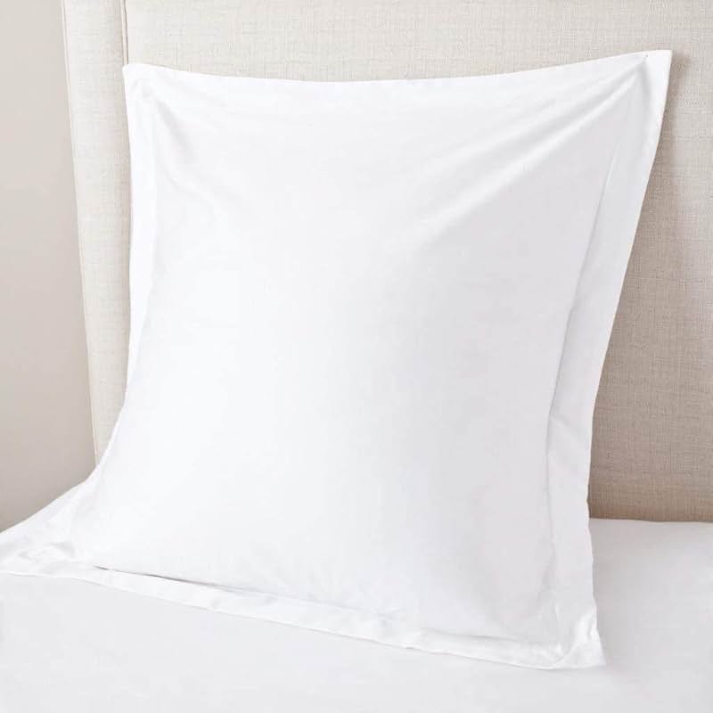Euro Sham Covers 26x26 Set of 2 White 600 Thread Count 100% Egyptian Cotton Pack of 2 Euro 26x26 Pillow Covers Cushion Cover Cases Soft Skin Friendly European Size Decorative Square Pillow Shams - Product Image