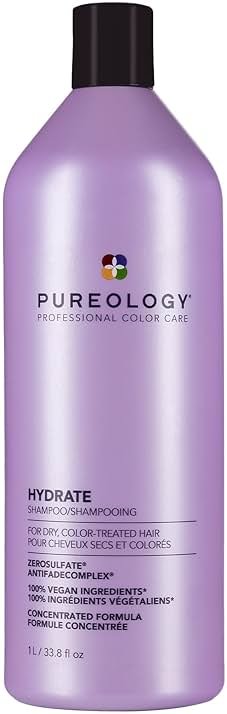 Pureology Hydrate Shampoo - For Dry or Color Treated Hair, Moisturizing Shampoo For Hydration & Softness, With Rose Extract & Green Tea, Vegan & Sulfate-Free - Product Image