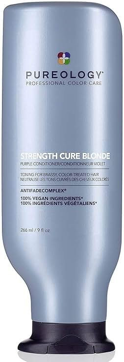 Pureology Strength Cure Blonde Purple Conditioner - For Blonde & Lightened Color-Treated Hair, Strengthens Hair & Fights Brass, Sulfate-Free & Vegan - Product Image