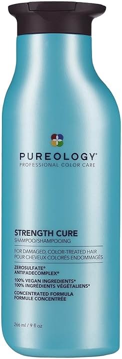 Pureology Strength Cure Shampoo - For Damaged or Color Treated Hair, Hair Strengthening & Prevents Breakage, Seals Split Ends, Vegan & Sulfate-Free - Product Image