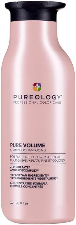 Pureology Pure Volume Shampoo - Enhances Volume and Movement, Lightweight Shampoo for Fine, Flat, Color Treated Hair, Sulfate-Free & Vegan - Product Image