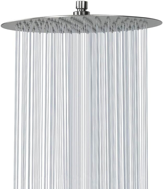 NearMoon Rain Shower Head, Ultra-Thin Design-Pressure Boosting, Awesome Some Experience, High Flow Stainless Steel Rainfall Head (12 Inch, Brushed Nickel) - Product Image