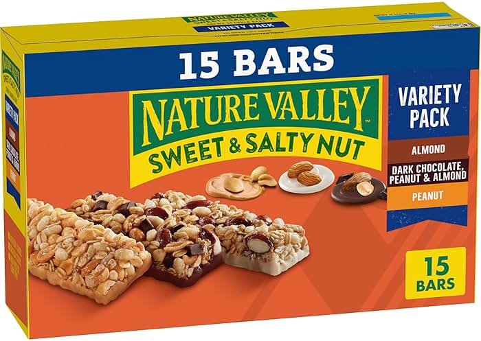 Nature Valley Sweet and Salty Nut Granola Bars, Variety Pack, 15 Bars, 18 oz - Product Image