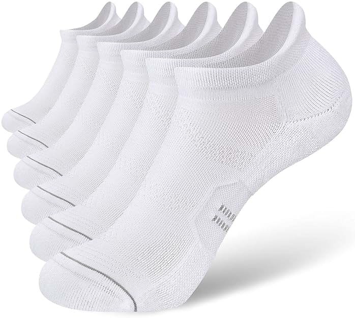 CS CELERSPORT 6 Pack Women's Ankle Running Socks Cushioned Low Cut Tab Athletic Socks - Product Image