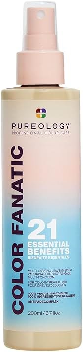 Pureology Color Fanatic Multi-Tasking Leave-In Spray - Detangling & Frizz Control, 21 Benefits for All Hair Types, Heat Protection, Infused with Coconut & Camellia Oils, Color Safe, Vegan - Product Image