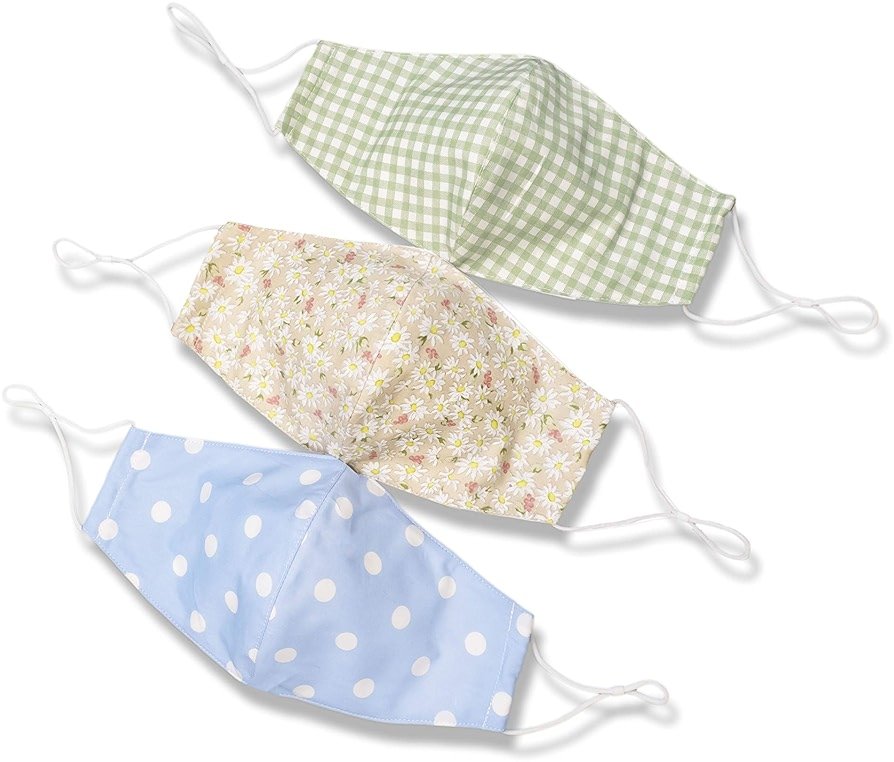 HOPE LOVE SHINE Face Mask Adjustable Filter Pocket Reusable Breathable Washable Cloth Mask Face Masks for Women Men - 3 Pack - Product Image