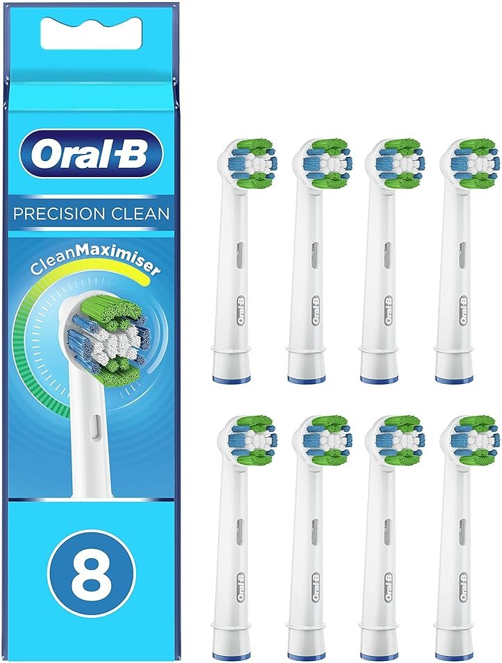 Oral-B Precision Clean Replacement Brush Heads, CleanMaximiser Bristles, Pack of 8 - Product Image
