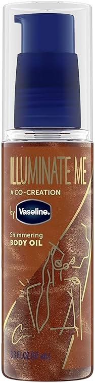 Vaseline Illuminate Me Shimmering Body Oil Created for Melanin Rich Skin, Illuminates Skin with Finishing Touch of Shimmer for Glowing Skin 3.3 oz - Product Image