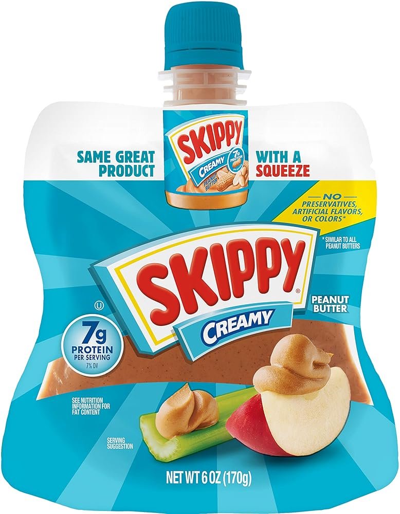 SKIPPY Squeeze Creamy Peanut Butter, 6 Ounce (Pack of 6) - Product Image