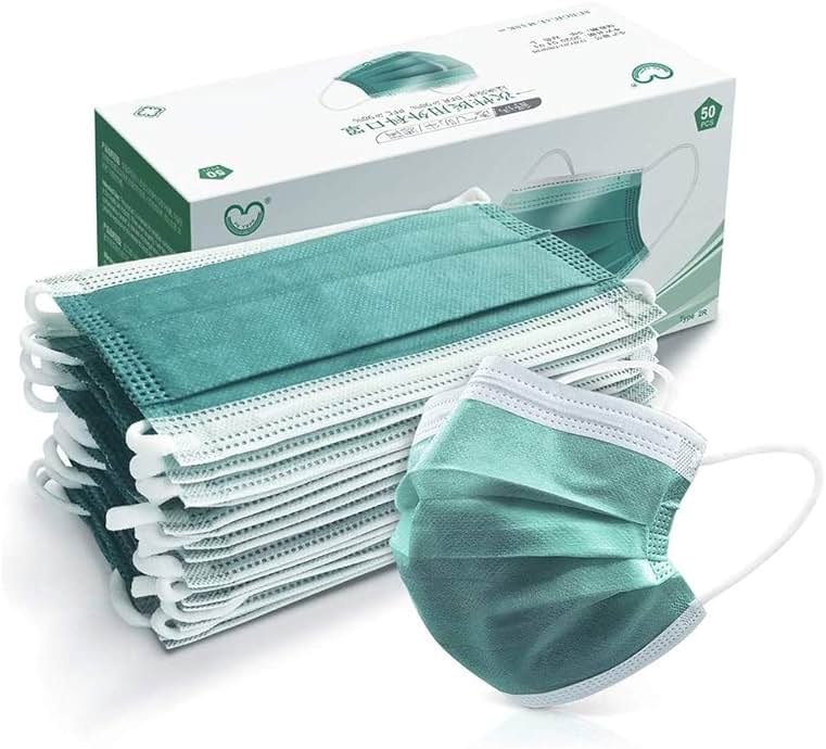 Disposable Face Mask 4-Ply for Adult, Soft Face Masks, Breathable Safety Mask… - Product Image