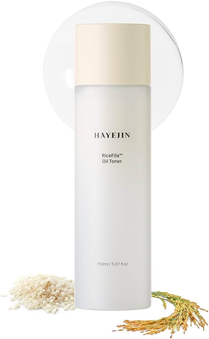 HAYEJIN RiceFila Oil Toner - 2-in-1 Moisturizing & Hydrating Rice Bran Milky Face Toner Cream for Glass Skin with Niacinamide, Hyaluronic Acids & Peptides - Vegan Korean Skin Care 5.07 fl oz - Product Image