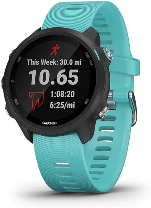 Garmin Forerunner 245 Music, GPS Running Smartwatch with Music and Advanced Dynamics, Aqua (Renewed) - Product Image
