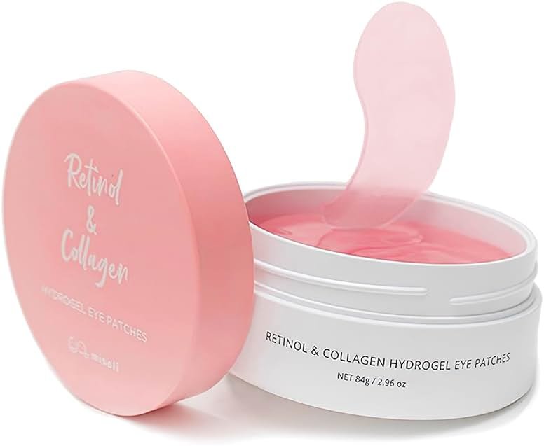 misoli Retinol & Collagen Under Eye Patches - Under Eye Patch for Puffy Eyes & Bags, Dark Circles and Puffiness, Cooling Patches for Skincare, Under Eye Patchess for Beauty & Personal Care - Product Image