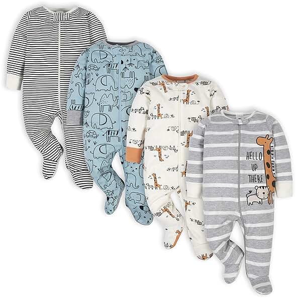 Gerber baby-boys 4 Pack Sleep 'N Play Footie - Product Image