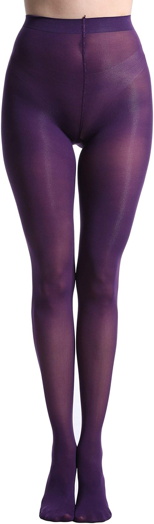 Zioccie 80 Denier Microfibre Tights for Women Soft Semi Opaque Solid Color High Waist Footed Pantyhose - Product Image