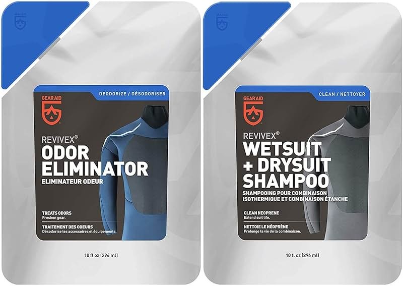 GEAR AID Wetsuit Cleaner and Conditioner for Neoprene, Removes Salt and Residue with Concentrated Shampoo, Odor Kit - Product Image