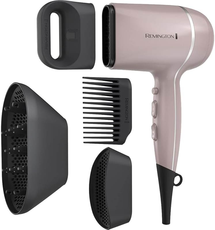 Remington Pro Wet2style Hair Dryer, With Ionic & Ceramic Drying Technology, Mauve, 1875 Watts of Drying Power - Product Image