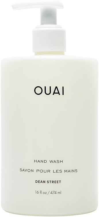 OUAI Hand Wash, Dean Street - Liquid Hand Soap with Jojoba, Avocado, & Rose Hip Oil for Replenished Skin - Gentle Exfoliating Kitchen & Bathroom Soap (16 Fl Oz) - Product Image
