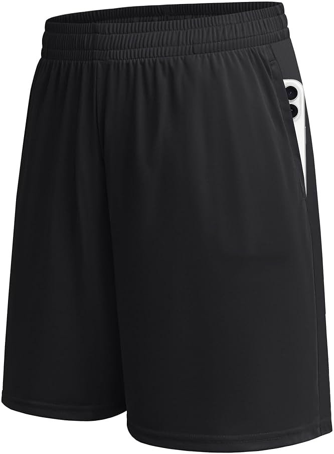 BALENNZ Athletic Shorts for Men with Pockets and Elastic Waistband Quick Dry Activewear - Product Image