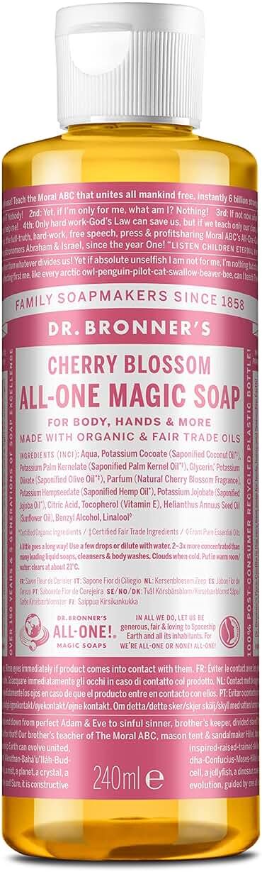 Dr. Bronners Cherry Blossom Pure-Castile Liquid Soap, 240 ML - Product Image