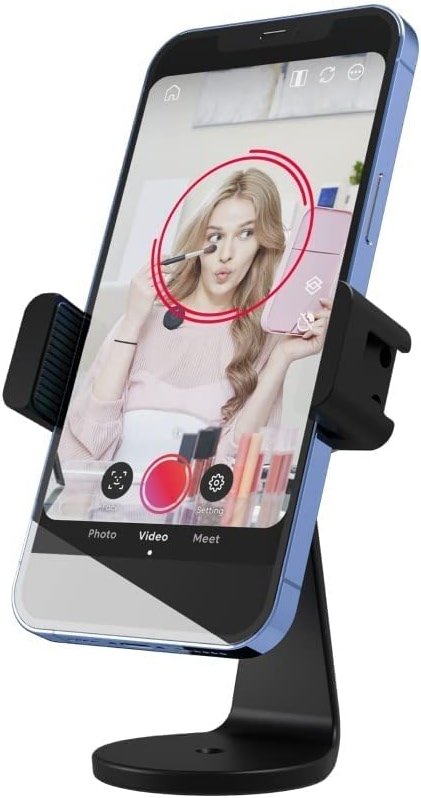 Pivo Smart Mount Adjustable 360° Vertical and Horizontal Smartphone Aluminum Holder Stand with Universal Clamp Adapter ¼ inch Thread for Tripods - Product Image
