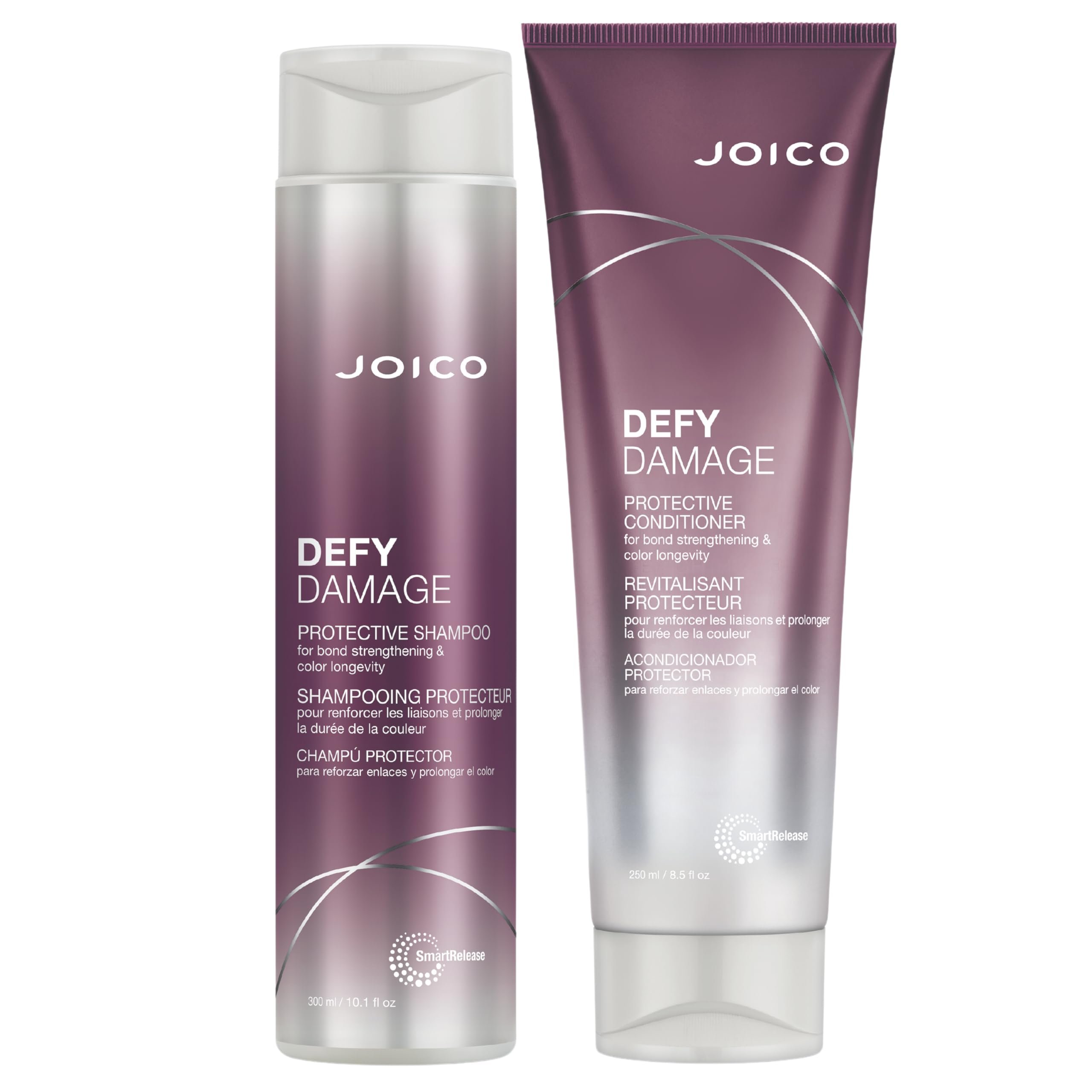 Joico Defy Damage Protective Shampoo & Conditioner Set | For Color-Treated Hair | Strengthen Bonds & Preserve Hair Color | With Moringa Seed Oil & Arginine - Product Image