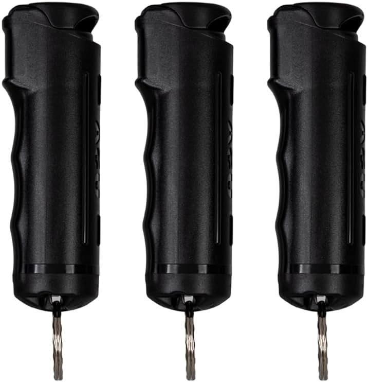 Police Magnum Keychain Pepper Spray Flip Top Safety 3 Pack 1/2oz- Maximum Heat Strength OC with Dye- Tactical Small Compact Case- for Women & Men's Self Defense- Made in The USA - Product Image