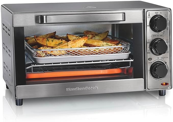 Hamilton Beach Sure-Crisp Air Fryer Toaster Oven Combo, Fits 9” Pizza, 4 Slice Capacity, Powerful Circulation, Auto Shutoff, Stainless Steel (31403) - Product Image