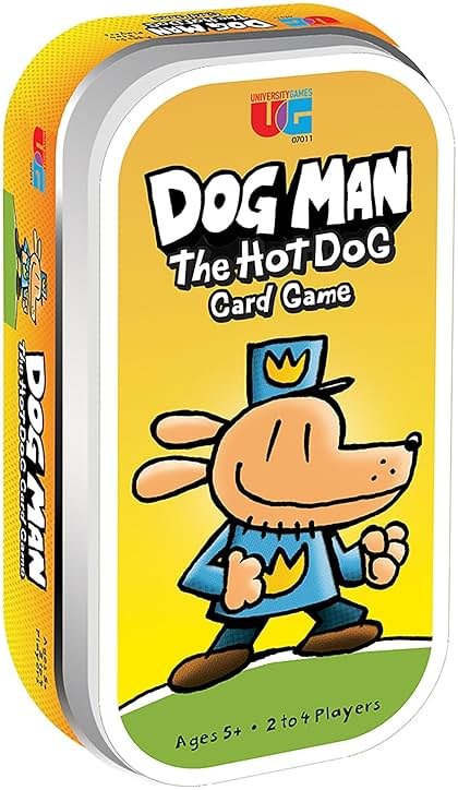 University Games Dog Man Hot Dog Card Game in a Tin , The Fast and Frenzied Collection Game for Kids Featuring Art from the Dog Man Books by Dav Pilkey, for Players Ages 6 and Up - Product Image