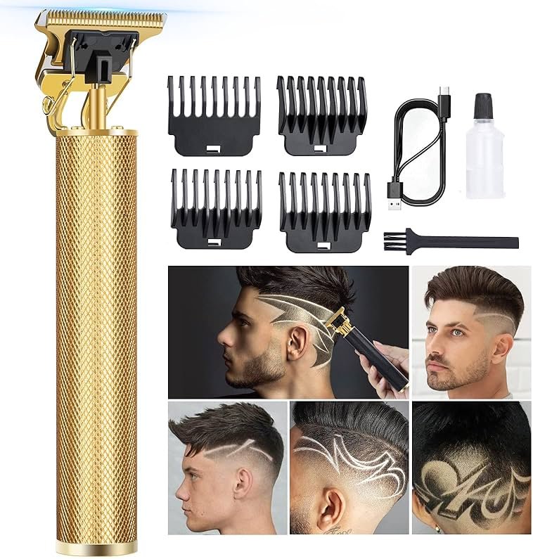 candyfouse Hair Clippers for Men, Rechargeable Beard Trimmer with 4 Limit Combs, Grooming Kit for Barbers Haircut, USB Type-C Charging, Professional Shaver Gifts - Product Image
