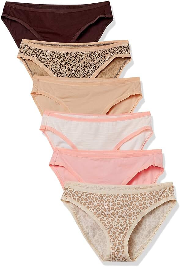 Amazon Essentials Women's Cotton Spandex Bikini Brief Underwear (Available in Plus Size) - Product Image