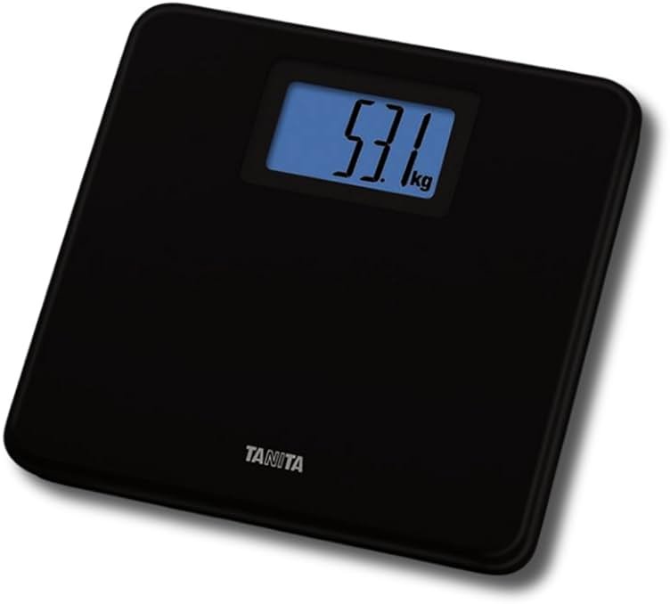 Tanita HD-662 Digital Weight Scale (Black) - Japan Technology Bathroom Scale with 330 lb Weight Capacity - 2" Blue Backlit Large LCD Display - Accurate, Durable, Step-On Operation - Product Image