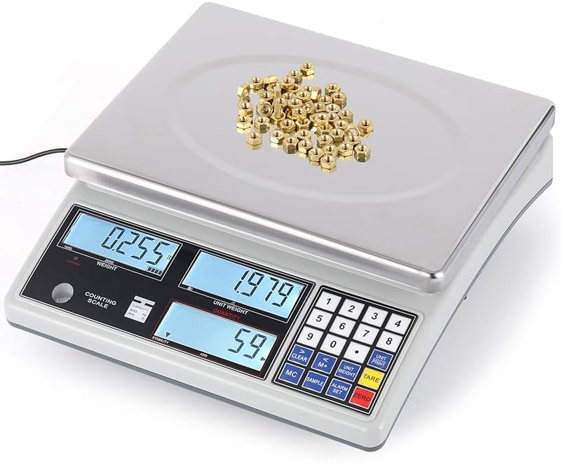 Bonvoisin Industrial Counting Scale Digital Scale for Parts and Coins kg/g/lb Electronic Gram Scale Inventory Counting Scale Industrial Parts Coins Piece Counting Scale (30kg/66lb, 1g) - Product Image