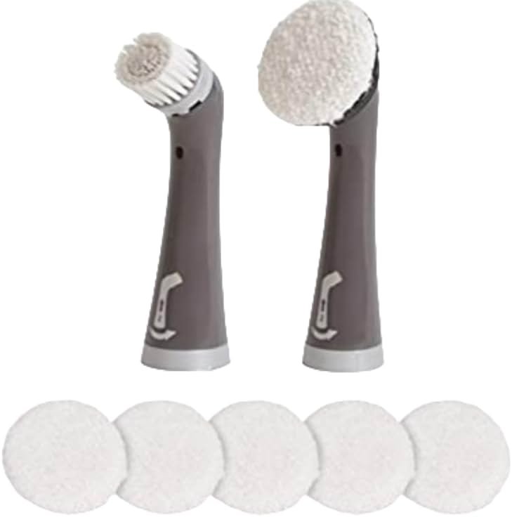 Rubbermaid Reveal Power Scrubber Attachable Soft Bristle & Velcro Head with 6 Microfiber Pads for Cordless Electric Battery Powered Scrub Brush Ideal for Shoes/Sneakers/Car Trim/Tires/Furniture - Product Image
