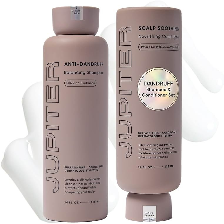 Jupiter Balancing Shampoo & Nourishing Conditioner for Men & Women - Clarifying Cleanse for Oily, Dry & Sensitive Scalp - Hydrates, Softens & Smooths - Color-Safe, Sulfate-Free, Paraben-Free - Product Image