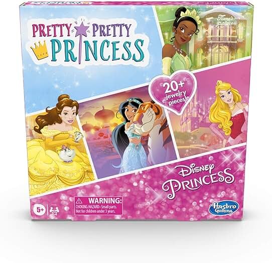 Hasbro Gaming Pretty Pretty Princess: Edition Board Game Featuring Disney Princesses, Jewelry Dress-Up Game for Kids Ages 5 and Up, for 2-4 Players (Amazon Exclusive) - Product Image
