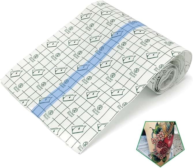 Flatoedu Tattoo Aftercare Bandage Roll 6" x 2 Yard - Waterproof Transparent Film for Tattoo Initial Healing and Skin Repair Adhesive Supply Wrap - Product Image