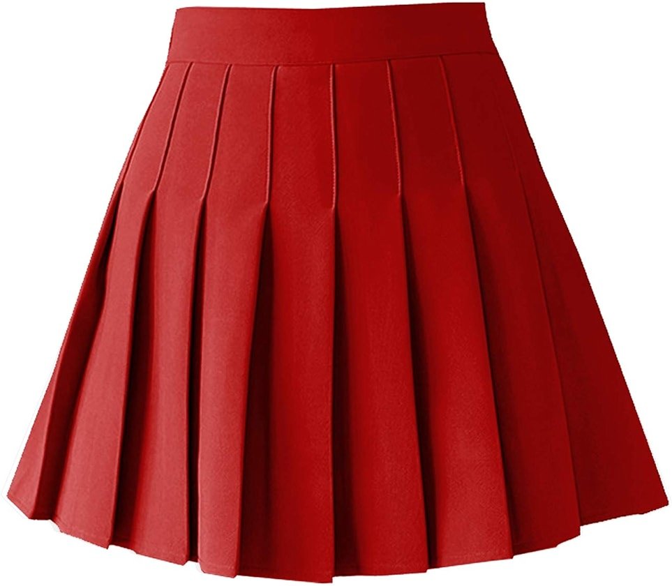 TONCHENGSD Women's High Waist Pleated Mini Skirt Skater Tennis Skirt - Product Image