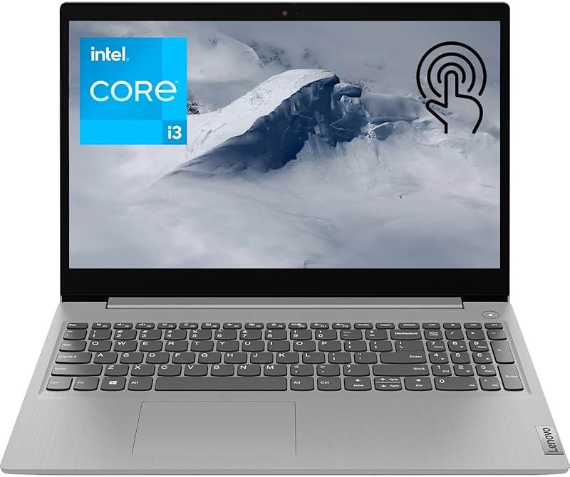 Lenovo IdeaPad 3i Laptop, 15.6" HD Touchscreen Display, Intel Core i3-1115G4 Processor, 12GB DDR4 RAM, 256GB PCIe SSD, Bluetooth, Webcam, Wi-Fi 6, HDMI, Windows 11 Home, Grey - Product Image
