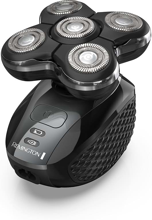 Remington Balder Pro XR7000 Head Shaver for Bald Men, Cordless Electric Razor, 5 Dual Track Rotary Blades, Waterproof Wet/Dry, Lithium Rechargeable, Hair Capture Chamber, Pop-Up Trimmer - Product Image