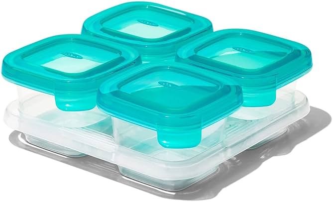OXO Tot Silicone Baby Food Storage Container, Set of Four, 4oz Containers - Product Image