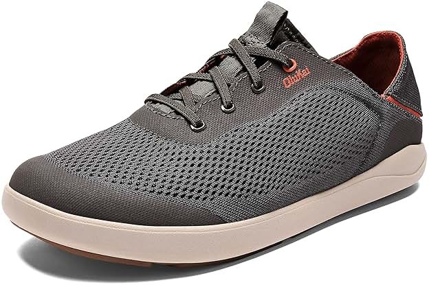 OluKai Moku Pae Slip-On Men's Boat Shoes, Breathable Mesh Deck Shoes, Lightweight Water-Friendly Beach Sneakers for All-Day Comfort - Product Image