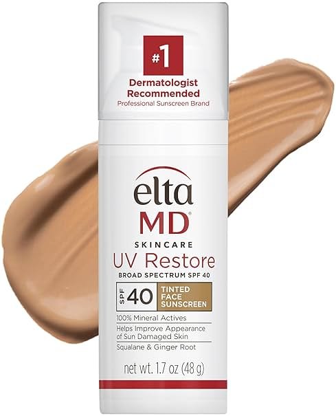 EltaMD UV Restore,Face Sunscreen, SPF 40, Mineral Sunscreen for Sun Damaged Skin Repair, Anti-Aging Zinc Oxide Sunscreen Formula - Product Image