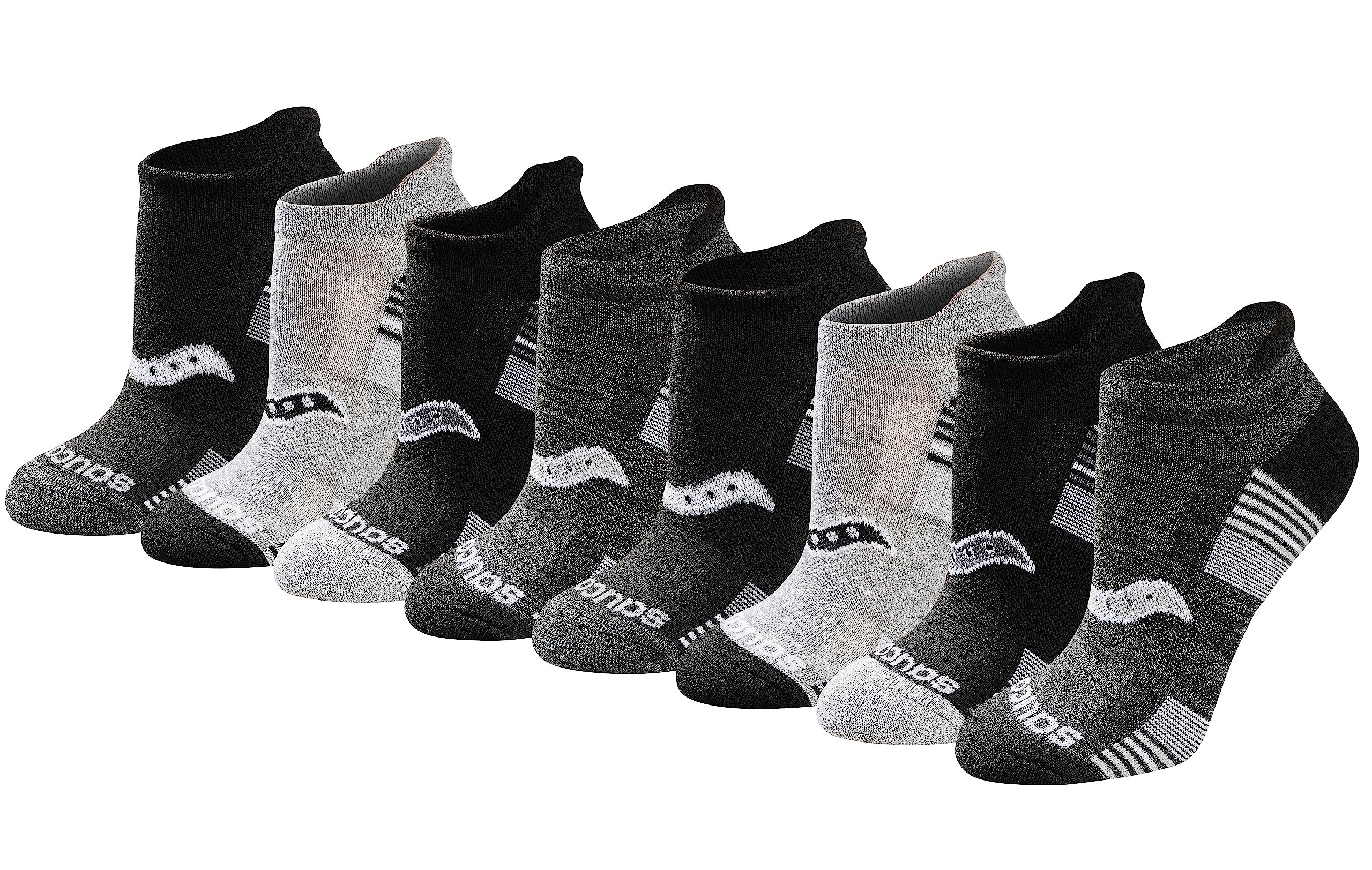 Saucony Women's RunDry Performance Heel Tab Athletic Socks, Available in S-L (8, 16, 24 Pairs) - Product Image
