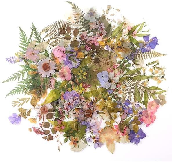 RISYPISY 160pcs Pre-Cut Scrapbooks Natural Stickers, Floral and Plant Sticker for DIY Craft, Planners, Journal, Notebook, Laptop, Cell Phone, Calendars, Wedding Scrapbooking, PET Material, Colorful - Product Image