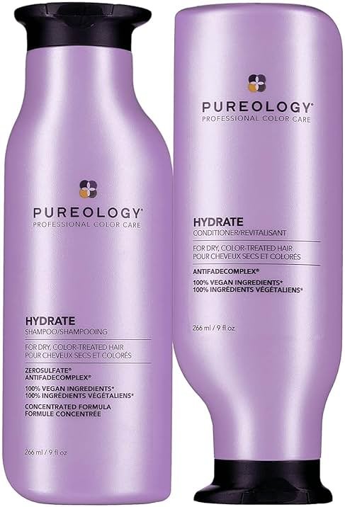 Pureology Hydrate Moisturizing Shampoo & Conditioner Set - For Medium to Thick Dry and Color Treated Hair, Softens and Deeply Hydrates, Sulfate-Free - Product Image