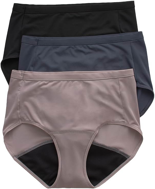 Hanes Women's Comfort, Period Underwear Pack, Light Leaks Period Panties, Light Protection Underwear, 3-Pack - Product Image