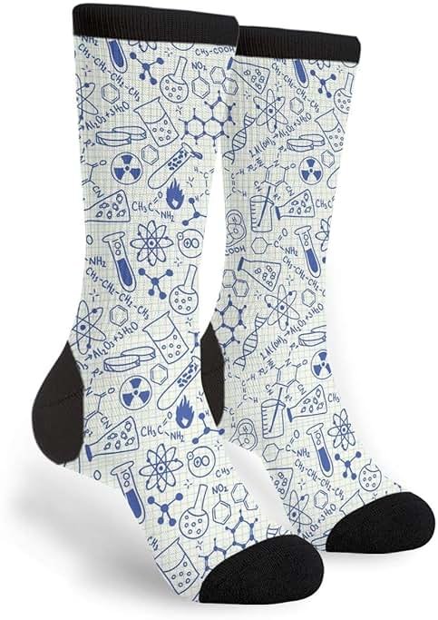 Yaateeh High Ankle Crew Socks Casual Mid Calf Dress Socks Long Tube Socks For Men Women - Product Image