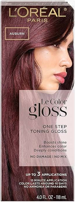 L’Oréal Paris Le Color One Step Toning Hair Gloss, Auburn, 4 Ounce - Product Image